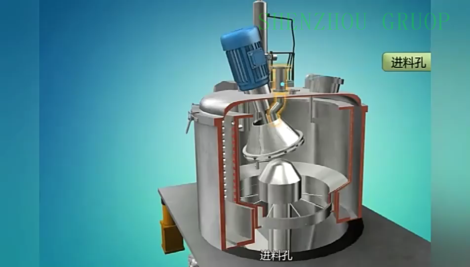 Centrifugadora de cesta industrial continua de descarga de laboratorio de Shenzhou