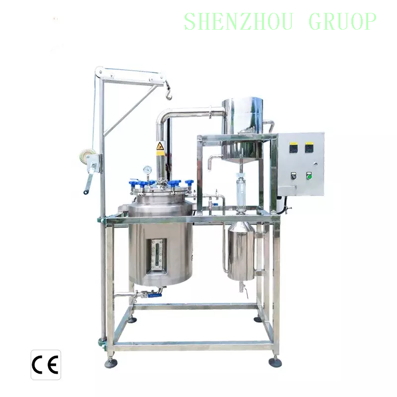 Máquina de extracción de aceite esencial de lavanda osmanthus, destilación al vapor de 200L